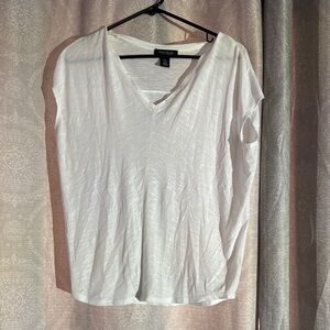 Tory Burch White V-Neck Women's Top